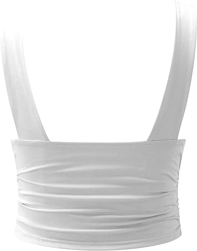 Damen Sommertop mit V-Ausschnitt – Breite Träger & Stretch-Komfort