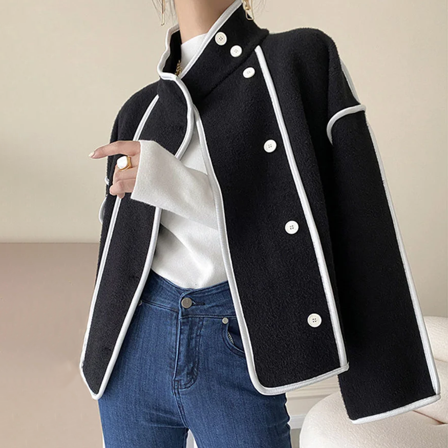 GIGI PASPELIERTE WOLLJACKE