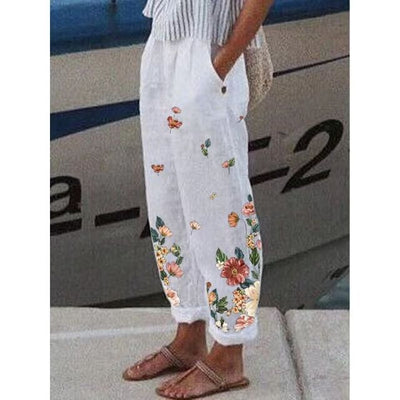 LARA - Hose mit Blumendruck