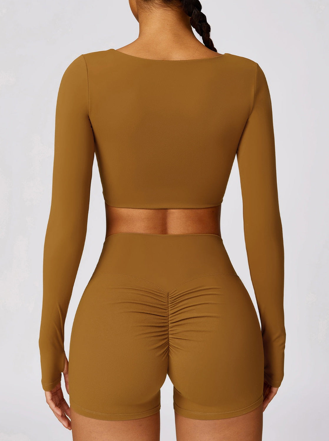 Xelaro | Atmungsaktives Langarm Crop Top für Damen Freizeit