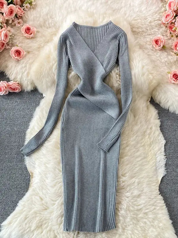 Elegantes langärmeliges Kleid für Damen