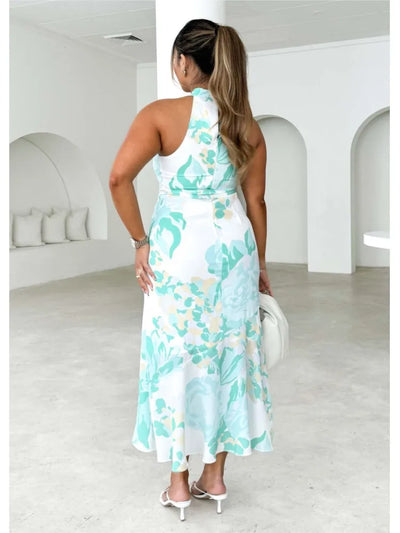 Elegantes Damen Wickelkleid mit Neckholder