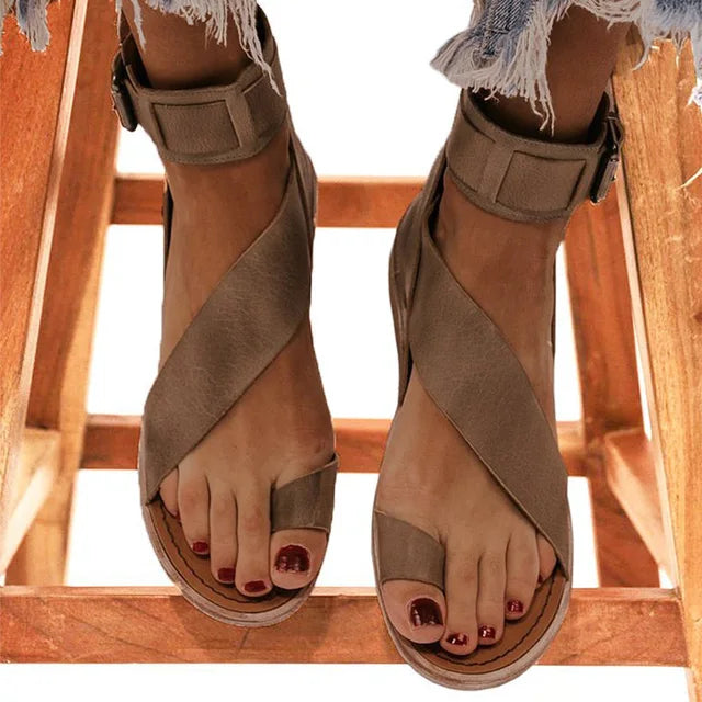 Damen Sandalen mit Wickelriemen – Offene Zehen – Sommerlich & elegant