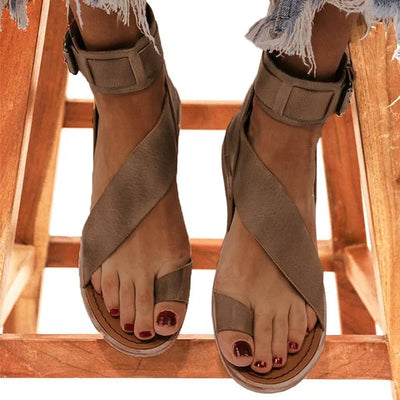 Damen Sandalen mit Wickelriemen – Offene Zehen – Sommerlich & elegant