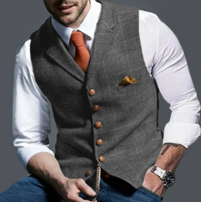 Gary | Klassisch Elegante Karo Herrenweste