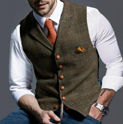 Gary | Klassisch Elegante Karo Herrenweste