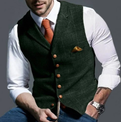 Gary | Klassisch Elegante Karo Herrenweste