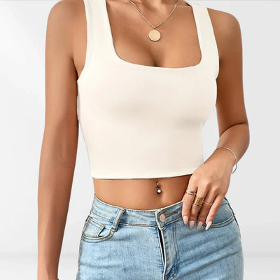 Kessira – Stylisches Crop-Tanktop mit eckigem Ausschnitt
