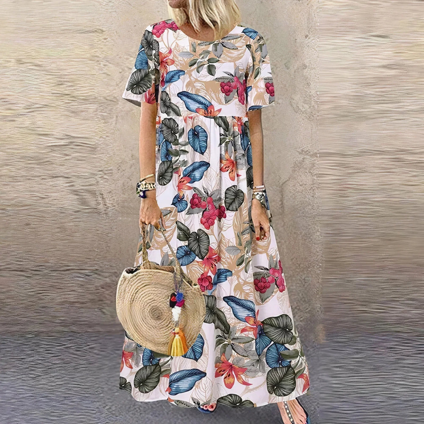 Juves – Boho Breeze Maxikleid mit Blumenmuster