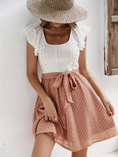 Amaree – Elegantes Baumwollkleid mit Stickerei