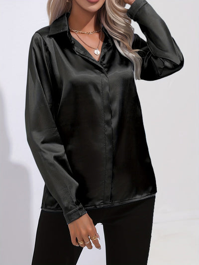 NADJA™ | Elegante Bluse aus Satin mit seidigem Glanz
