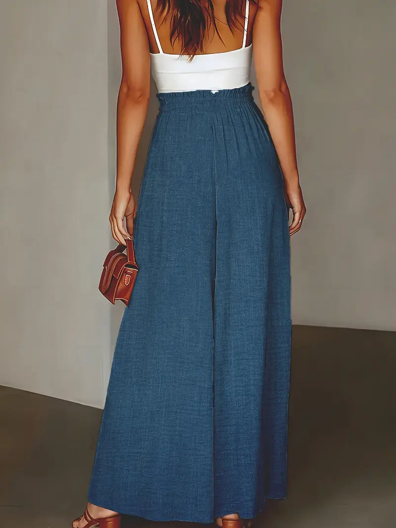 Jewel – Maxi-Palazzohose mit hoher Taille und weitem Bein