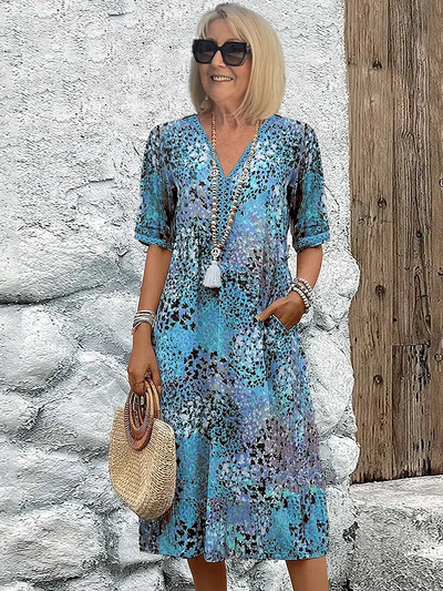 Josè | Lebendiges Midi-Längen Damenkleid