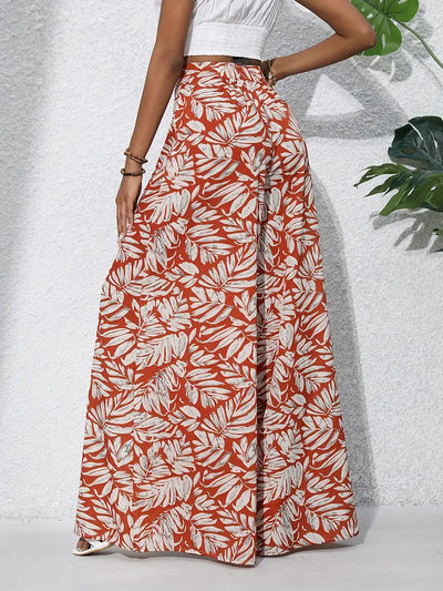 Louvelle – Stilvolle Hose mit weitem Bein und tropischem Print