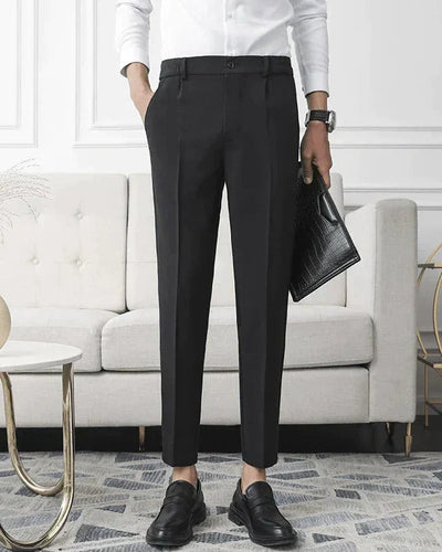 Kayden | All-Black Passendes Outfit mit Langer Ärmel Polohemd, hose & Wildleder-Loafer