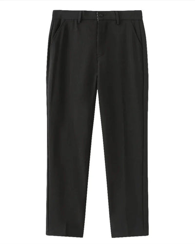 Kayden | All-Black Passendes Outfit mit Langer Ärmel Polohemd, hose & Wildleder-Loafer