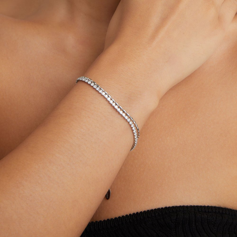 Arelia – Kristall-Silber-Armband