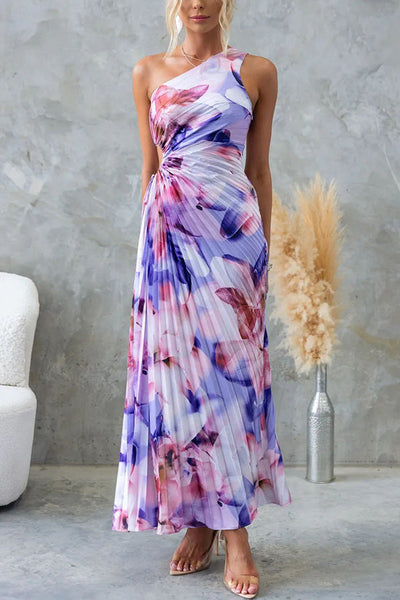 One-Shoulder Maxikleid – Asymmetrisches Sommerkleid mit Cut-Out & fließendem Rock