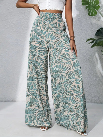 Onna – Palm Breeze Hose mit weitem Bein und hoher Taille