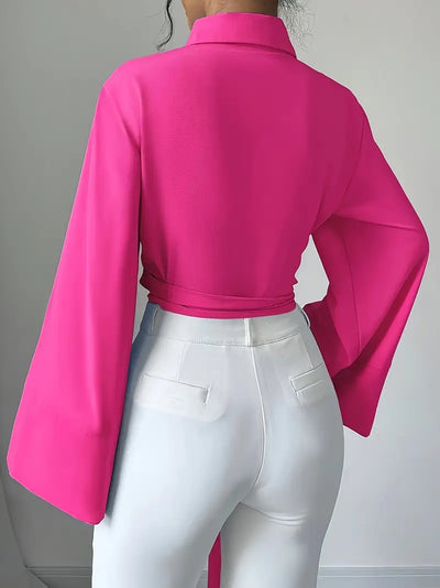 Monette – elegante wickelbluse