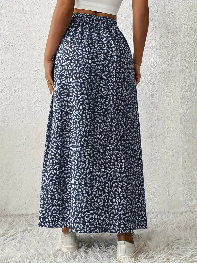 Aori – Elegante Maxiröcke mit hohem Bund und Blumenmuster