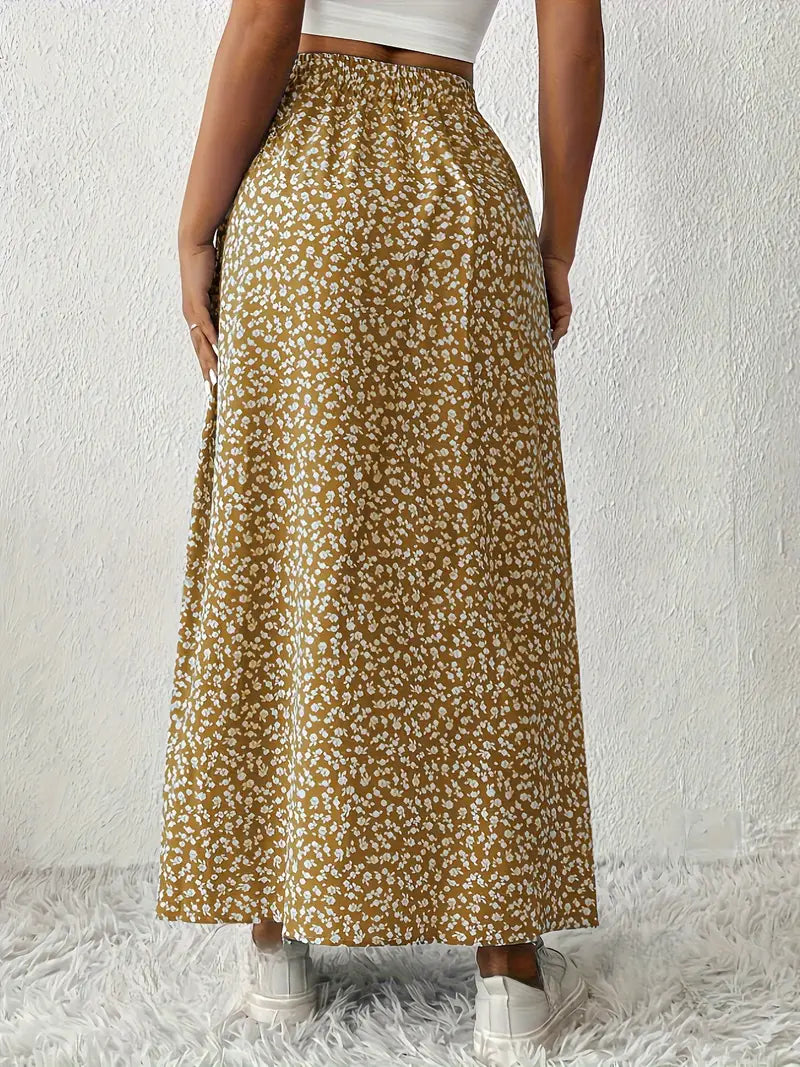 Aori – Elegante Maxiröcke mit hohem Bund und Blumenmuster