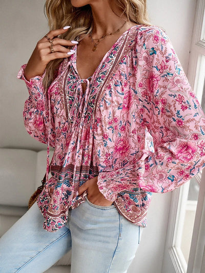 AYRA BLUSE MIT BLUMEN
