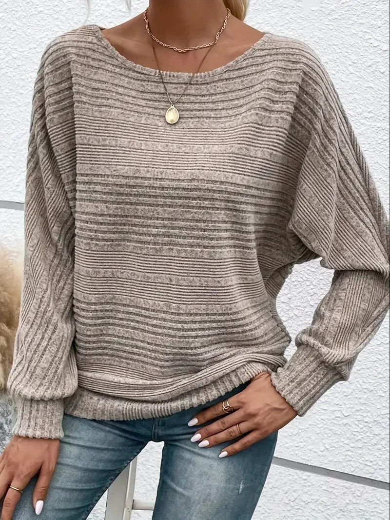 Lässiger Pullover mit Fledermausärmeln für Damen