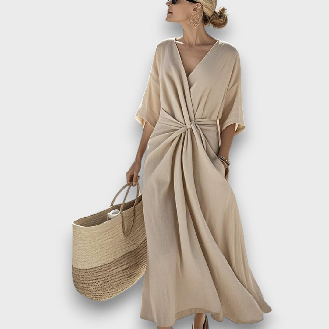 Miretta – Luftiges Kleid mit mediterranem Knotenakzent