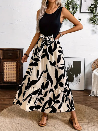 Tamisha – Ärmelloses schwarzes Top, Maxikleid, Rock