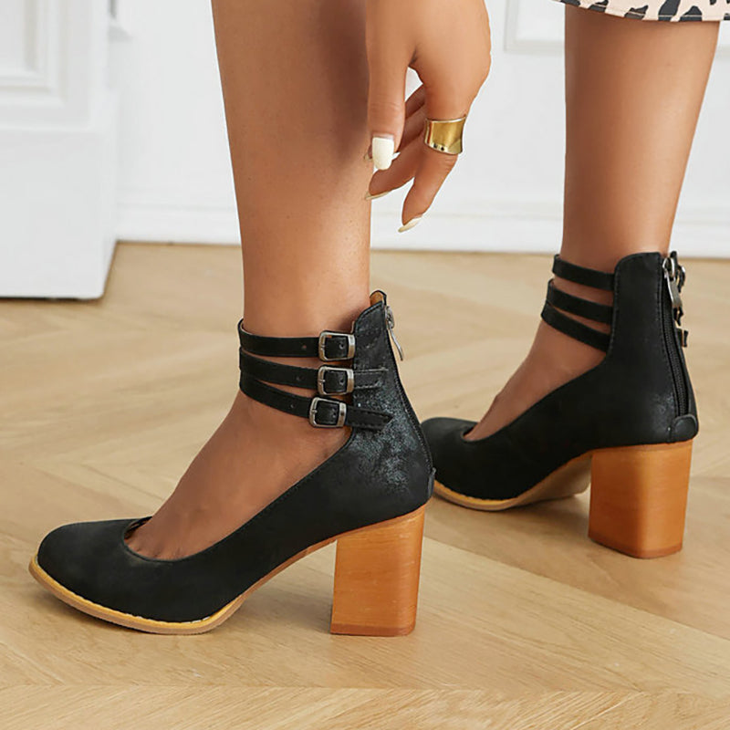 Casilda | Elegante Sandalen mit Knöchelriemen und robuster Sohle
