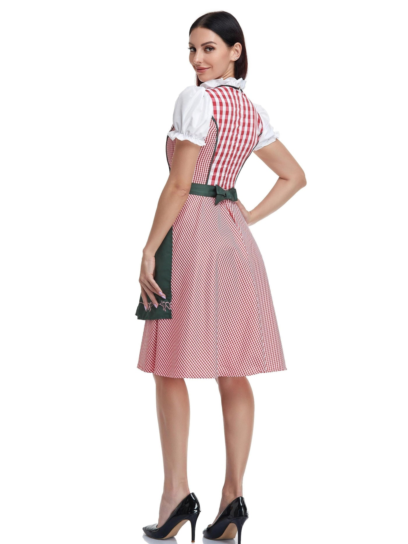 Damen Bayerisches Olivgrün Oktoberfest Dirndl Kleid