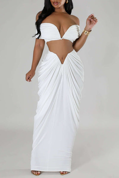 Desiree | Elegantes Off-Shoulder-Set mit Drapierung