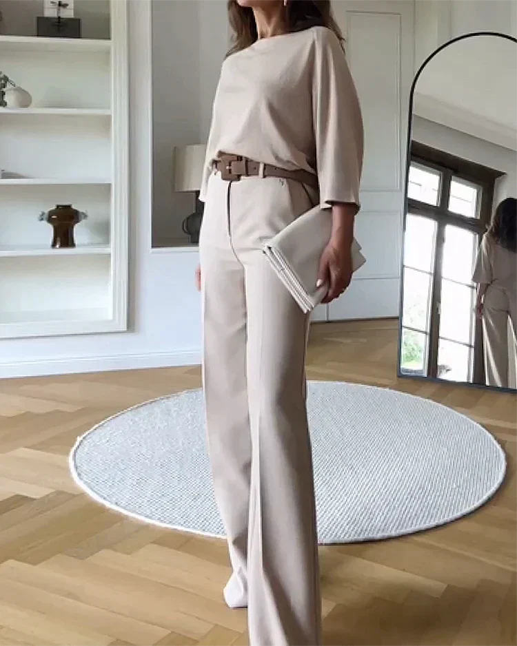 Damen Zweiteiler aus Baumwolle – Casual Look mit Gummibund – Sommer Set