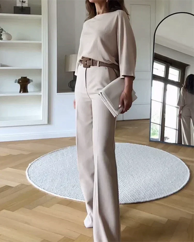 Damen Zweiteiler aus Baumwolle – Casual Look mit Gummibund – Sommer Set