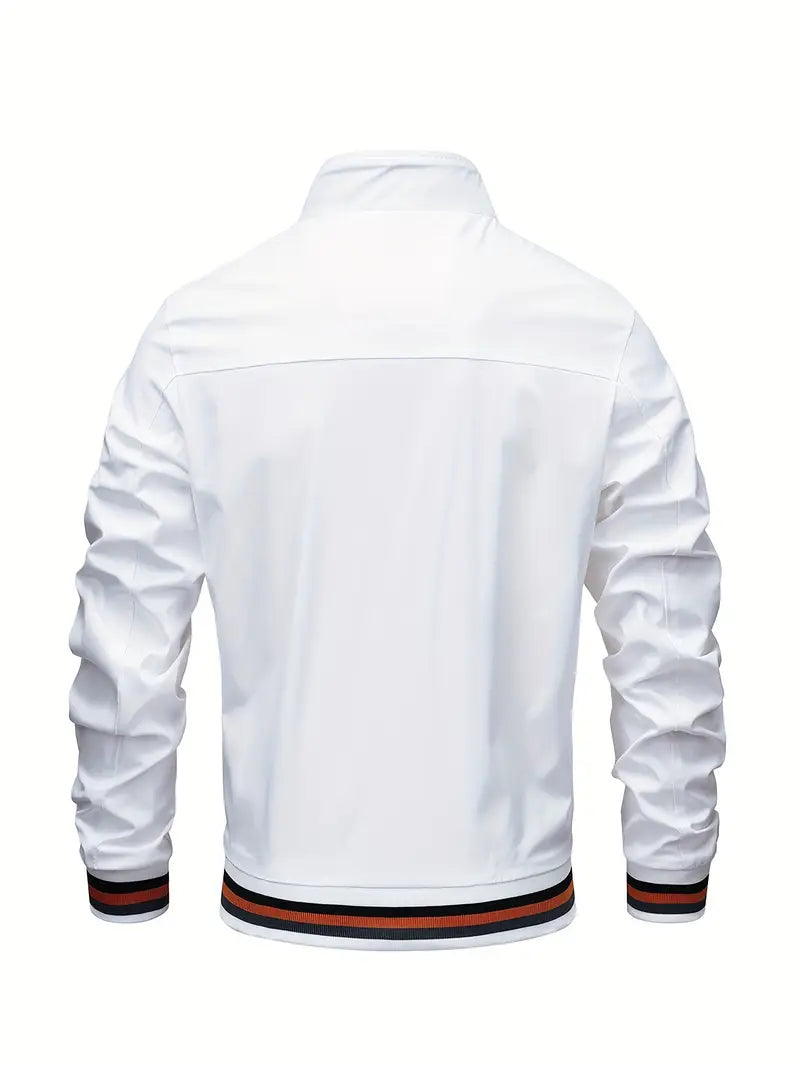 Stanton - Lässige Stehkragen Zip Up Jacke