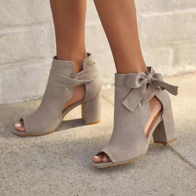 Damen Stiefeletten Vegan Leder | Schnürung | Eleganter Absatz