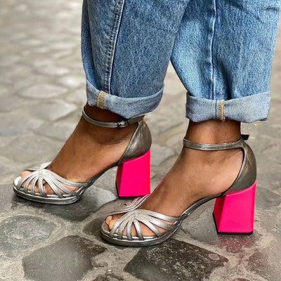 Seraphina™ | Strahlende Blockabsatz-Sandalen