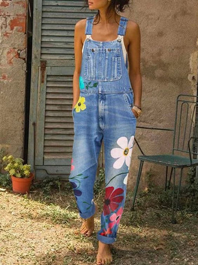 Celestia - Ärmelloser Jeans-Jumpsuit