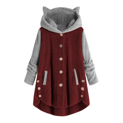 Viola | Verspielte Katzenohren Design Damen Fleece Pullover