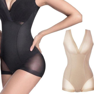 Shapewear-Body Modellierbar mit kurzen Beinen und breiten Trägern