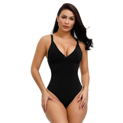 Shapewear-Body mit Brasilianische Höschen und einem V-Ausschnitt