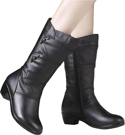 Schwarze Winterstiefel für Damen | Warme