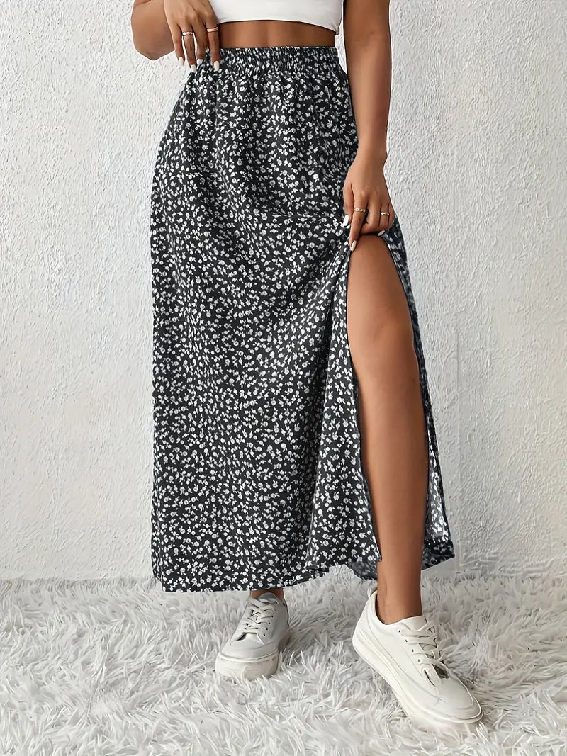 Louvina – Maxirock mit Blumenschlitz