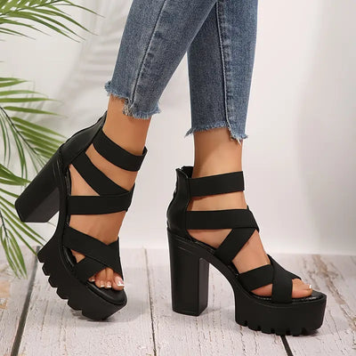 Kaevia – Plateau-Sandalen mit Blockabsatz