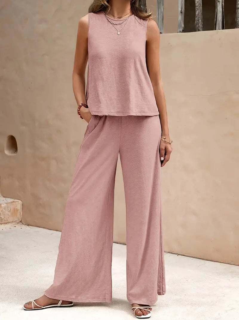 Remy – Elegantes Set aus ärmellosem Top und Hose