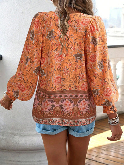 AYRA BLUSE MIT BLUMEN