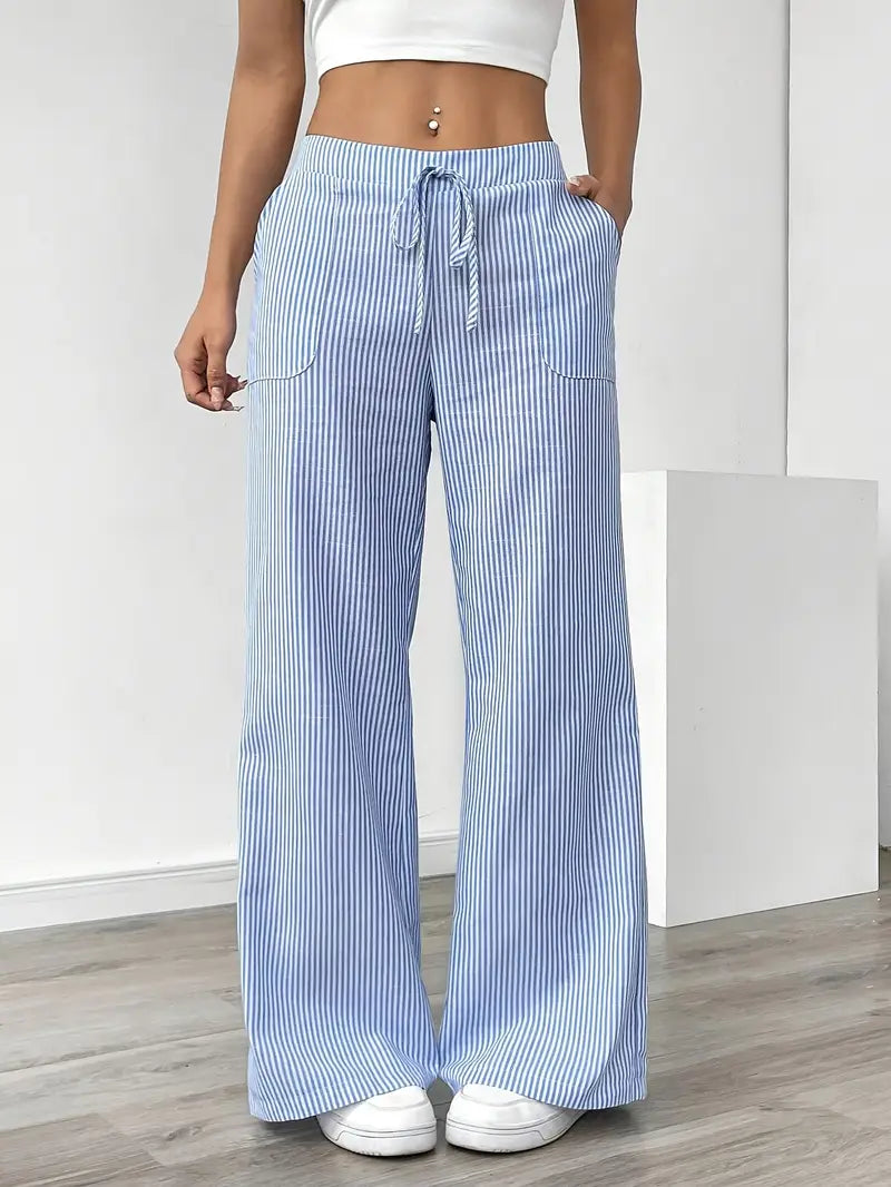 VIOLA - ELEGANTE GESTREIFTE HOSE MIT TASCHEN