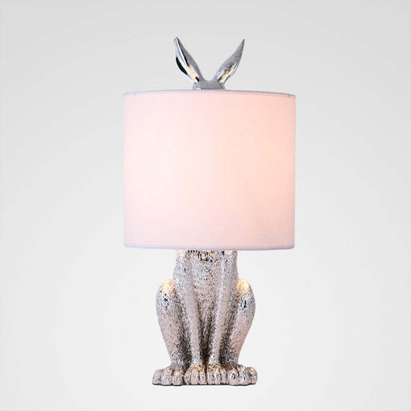 Goldene Kaninchen Tischlampe – Originelle Designer-Leuchte mit Schirm