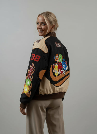 Tessa | Oversize Collegejacke Mit Grafikprint